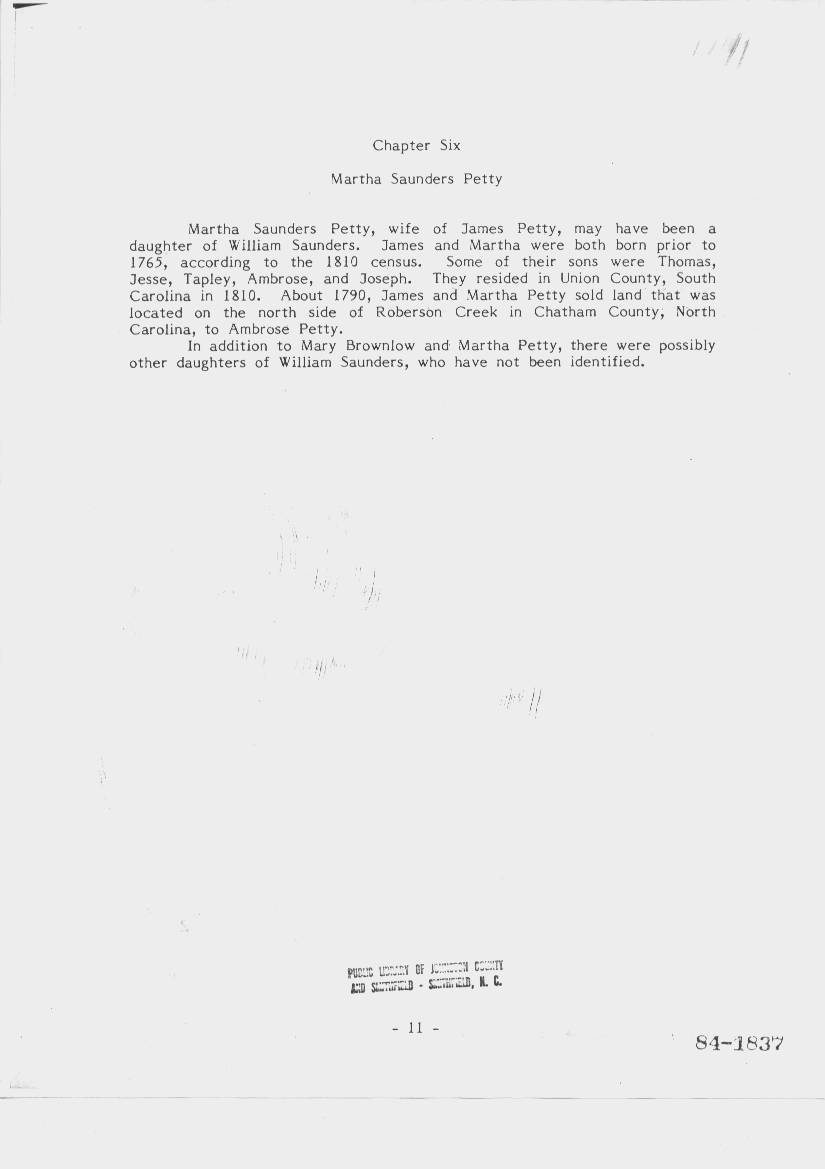 William Sanders Family Information 7