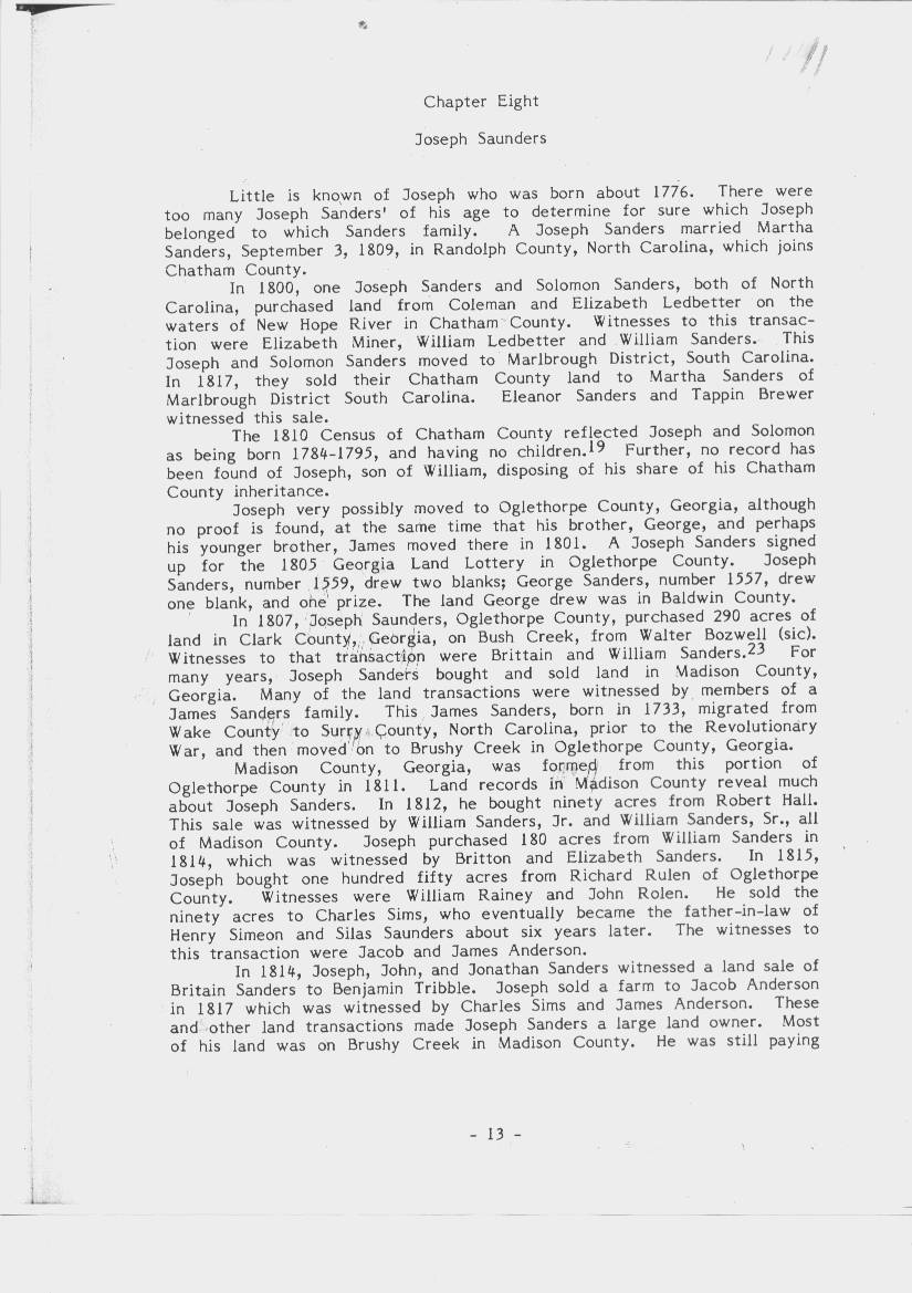 William Sanders Family Information 8