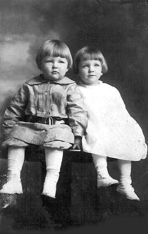 (Left) Hugh Edgar and twin sister Edith